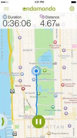 Endomondo sport app location based