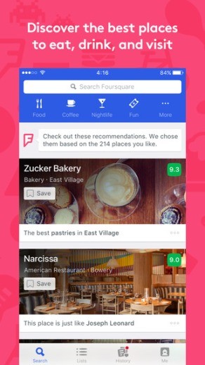foursquare-location-based-services screen 2