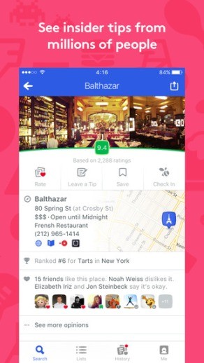 foursquare-location-based-services screen 1