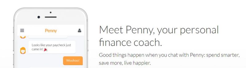 penny-personal-finance-chatbot-app-website-scherm